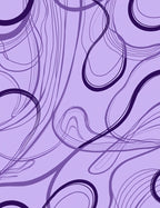 Flowing Abstract Purple Lilac Swirls Rug