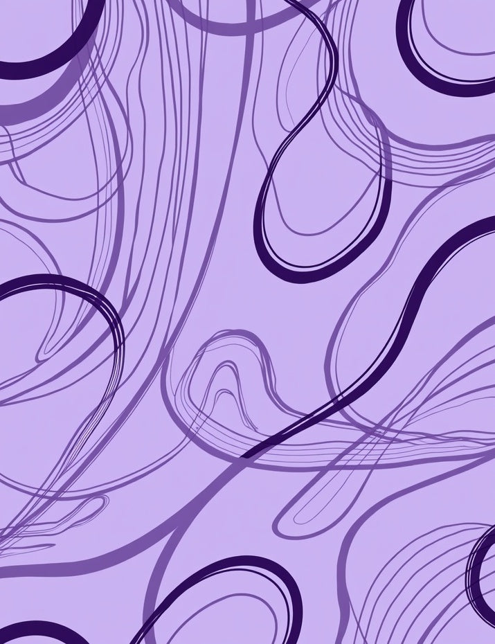 Flowing Abstract Purple Lilac Swirls Rug