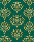 Gilded Leaf Damask Pattern Rug