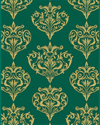 Gilded Leaf Damask Pattern Rug