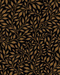 Elegant Gold Leaf Branch Pattern Rug