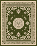 Ornate Floral And Leaf Medallion Rug