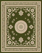 Ornate Floral And Leaf Medallion Rug
