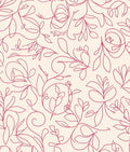 Minimalist floral vine pattern Rug