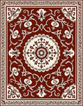 Classic Floral Swirls Mandala Design Rug