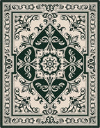 Classic Floral Scrollwork Vintage Design Rug