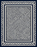 Abstract Maze Patterned Geometric Design Rug
