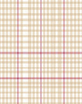 Beige Red Plaid Pattern Rug