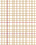 Beige Red Plaid Pattern Rug