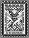Bold Geometric Maze Motif Rug