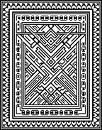 Bold Geometric Maze Motif Rug