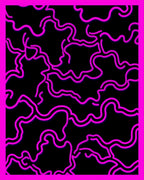 Bright Pink Wavy Lines Rug