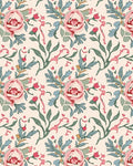 Pastel Floral Vines Pattern Rug