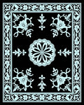 Ornate Floral Medallion Design Rug