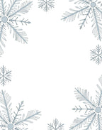 Cool Blue Snowflake Cluster Rug