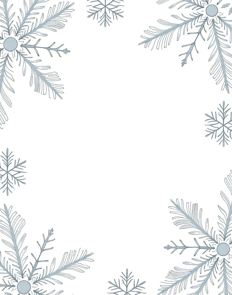 Cool Blue Snowflake Cluster Rug