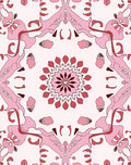 Pink Orchid Floral Mandala Pattern Rug