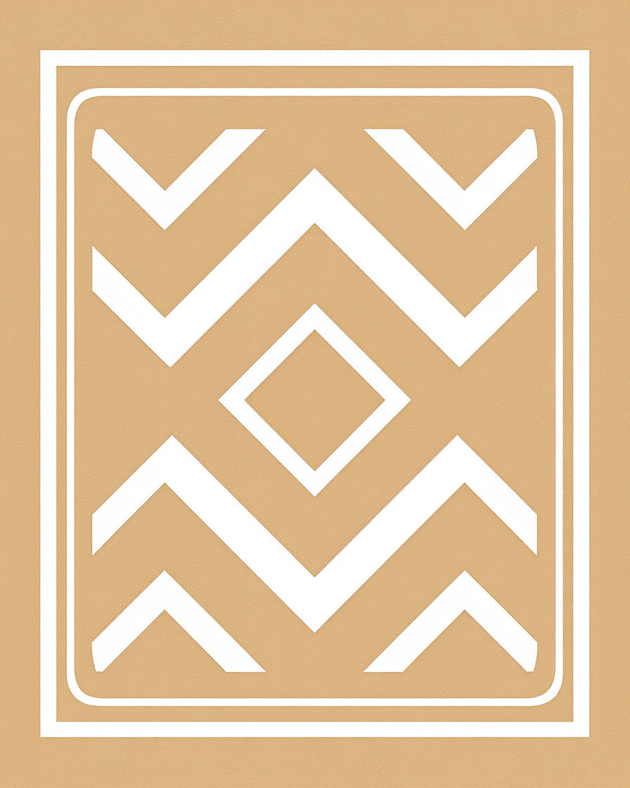 Chevron Diamond Geometric Pattern Rug