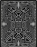 Monochromatic Abstract Geometric Maze Rug