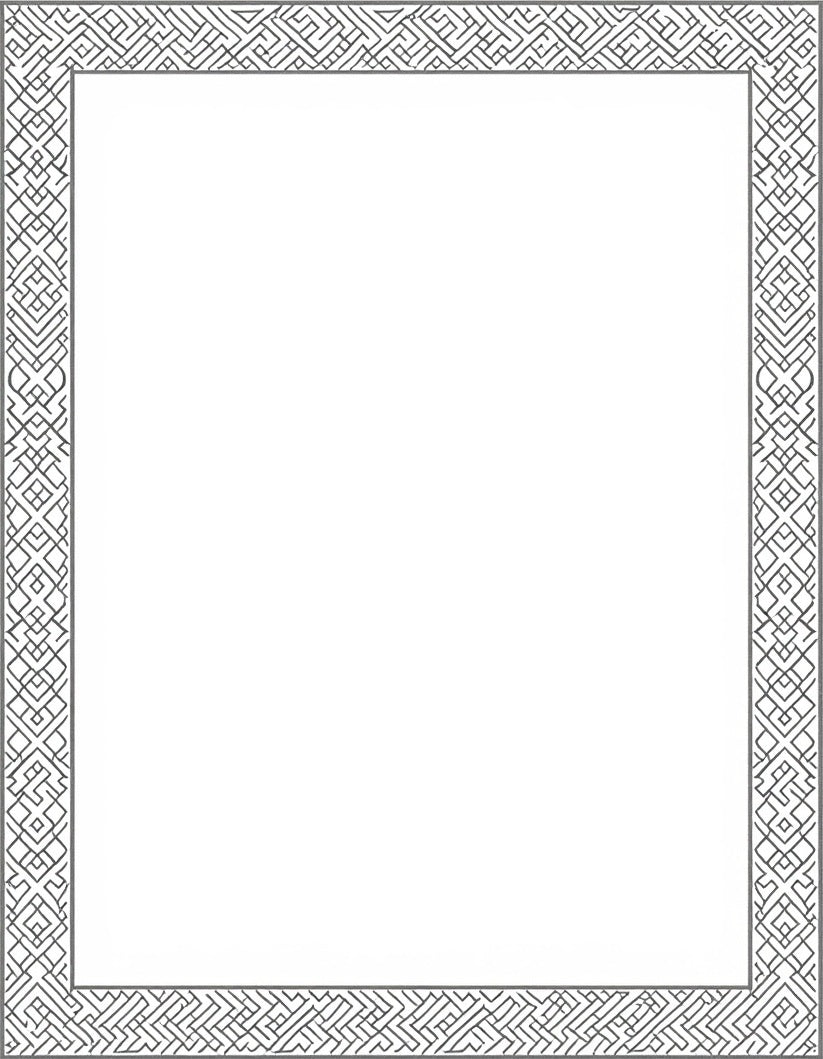 Black White Interlocking Geometric Pattern Rug