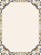 Ornate Floral Scroll Border Design Rug