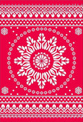 Crimson White Intricate Mandala Medallion Rug