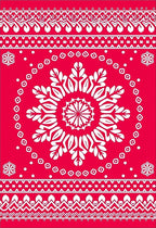 Crimson White Intricate Mandala Medallion Rug