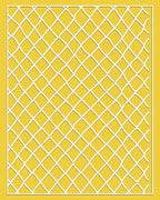 Crisp White Lattice Pattern Rug