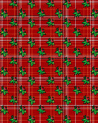 Holly Tartan Red Green Berry Rug