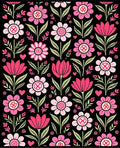 Floral Heart Meadow Pattern Rug