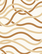 Intertwined Wavy Stripes Pattern Rug