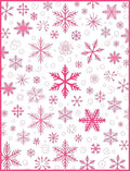 Fuchsia Snowflake Scatter Holiday Rug