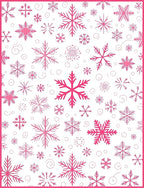 Fuchsia Snowflake Scatter Holiday Rug
