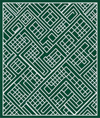 Geometric Maze Pattern Art Rug