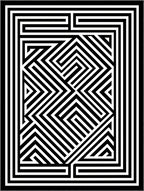 Monochromatic Geometric Illusion Rug