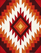 Rustic Southwestern Geometric Pattern Rug