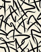 Black Bold Abstract Paint Strokes Rug