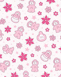 Pink Cartoon Characters Floral Star Rug
