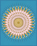 Art Deco Sunburst Mandala Design Rug