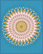 Art Deco Sunburst Mandala Design Rug
