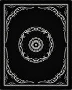 Black White Ornate Mandala Design Rug