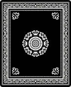 Black White Ornate Mandala Pattern Rug