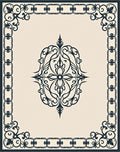 Classic Scrollwork Chain Border Design Rug