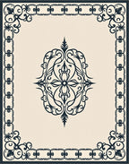 Classic Scrollwork Chain Border Design Rug