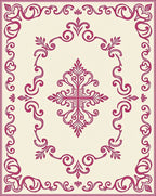 Elegant Floral Scrollwork Pattern Rug