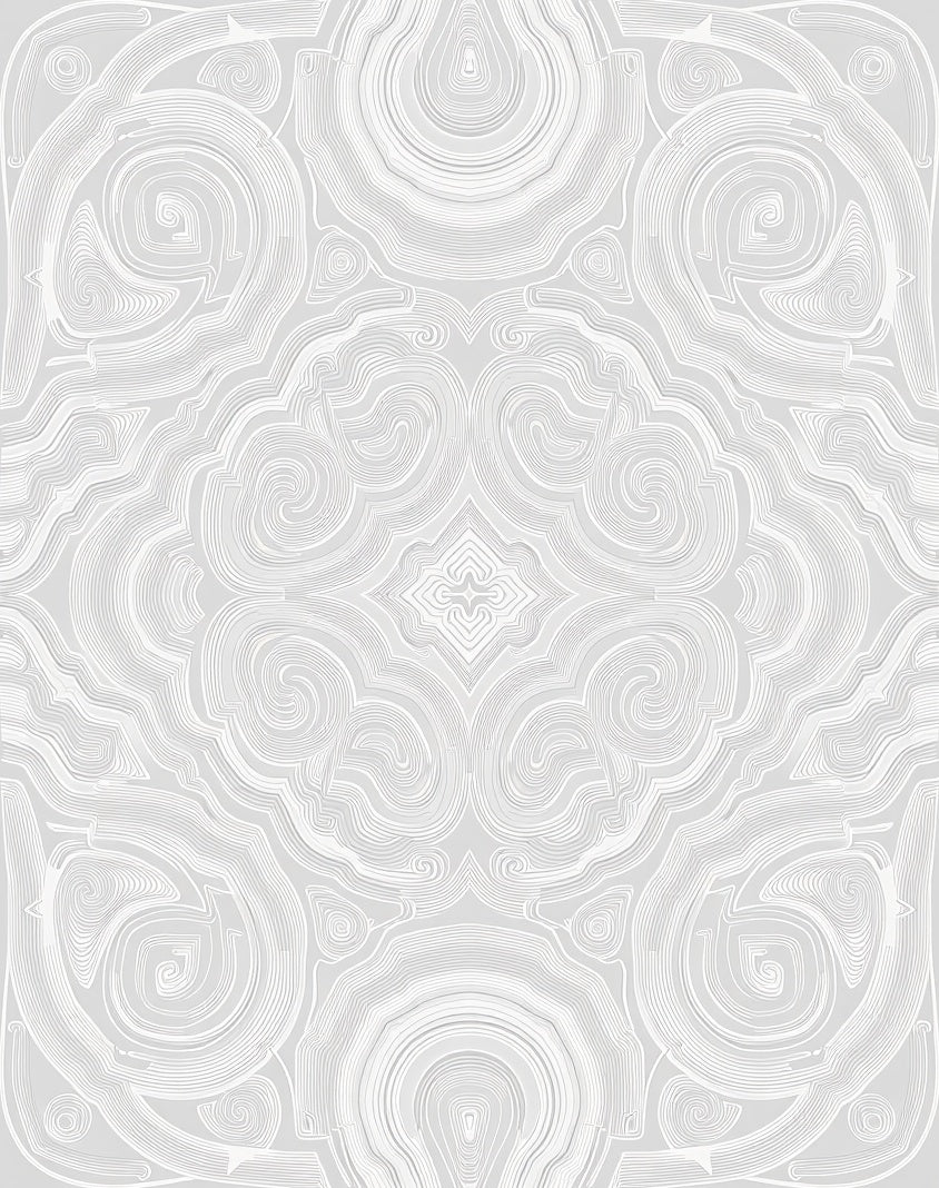 Abstract Swirls Contour Pattern Rug