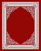 Ornate Floral Border With Geometric Accents Rug