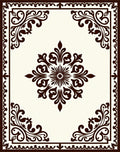 Classic Floral Medallion Border Design Rug