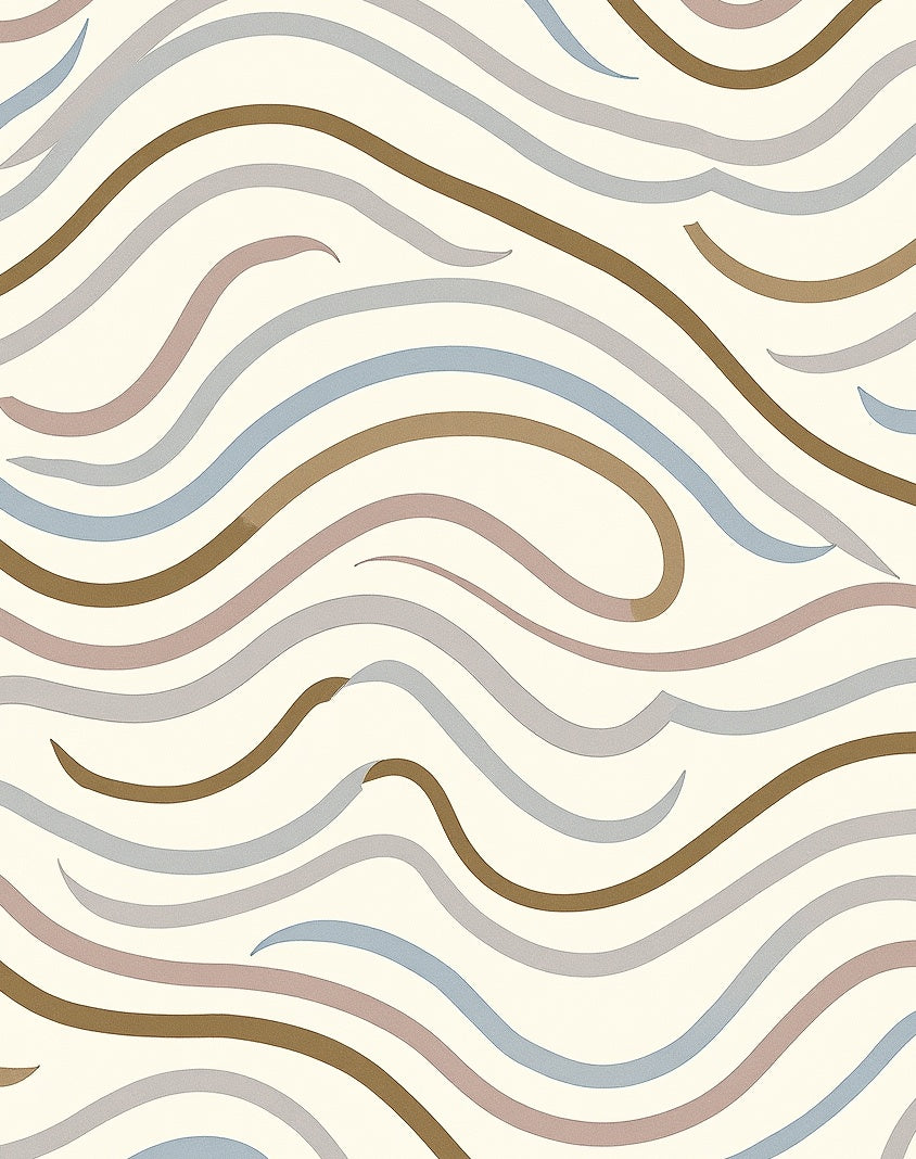 Soft Wavy Stripes Pattern Rug