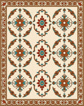 Ornate Floral Medallion Pattern Rug